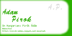adam pirok business card