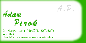 adam pirok business card